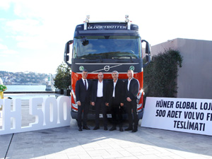 Hüner Global Lojistik Filosunu 500 Adet Volvo FH500 İle Güçlendirdi