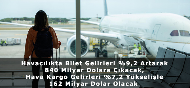 Havacılıkta Bilet Gelirleri %9,2 Artarak 840 Milyar Dolara Çıkacak, Hava Kargo Gelirleri %7,2 Yükselişle 162 Milyar Dolar Olacak