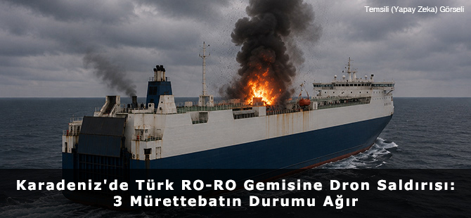 Karadeniz'de Türk RO-RO Gemisine Dron Saldırısı: 3 Mürettebatın Durumu Ağır