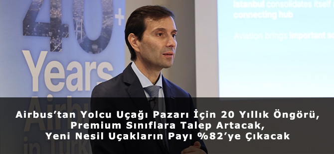 Airbus’tan Yolcu Uçağı Pazarı İçin 20 Yıllık Öngörü, Premium Sınıflara Talep Artacak, Yeni Nesil Uçakların Payı %82’ye Çıkacak