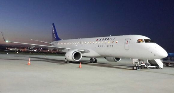 Borajet’in İlk E190 Jet Uçağı Sabiha Gökçen’e İndi