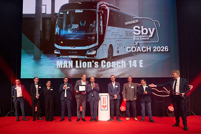 MAN Lion’s Coach E, “2026 Yılının Sürdürülebilir Otobüsü” Seçildi