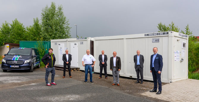 New sanitary containers at GVZ Bremen Initiative #Logistikhilft with next action