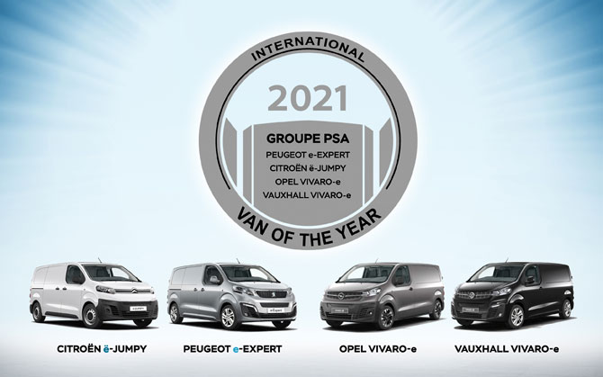 2021 Uluslararası Yılı Ticari Aracı Ödülü (IVOTY) PSA’nın Elektrikli Modellerine