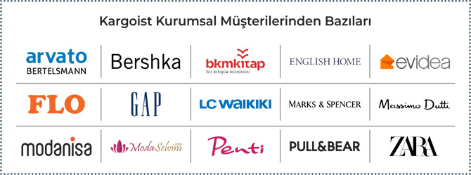 Lcwaikiki, İnditex (Zara, Bershka, Pull&Bear, Massimo Dutti ve diğer tüm markaları), Flo, Modaselvim, Modanisa, Bkm, M&S, Gap, Arvato Bertelsmann, Penti, English Home, Evidea