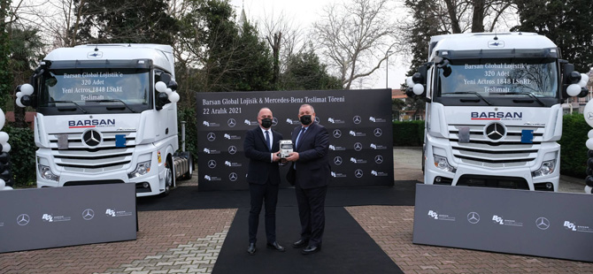 Mercedes-Benz Türk, Barsan Global Lojistik’e 320 adet Actros 1848 LSnrL Teslim Etti