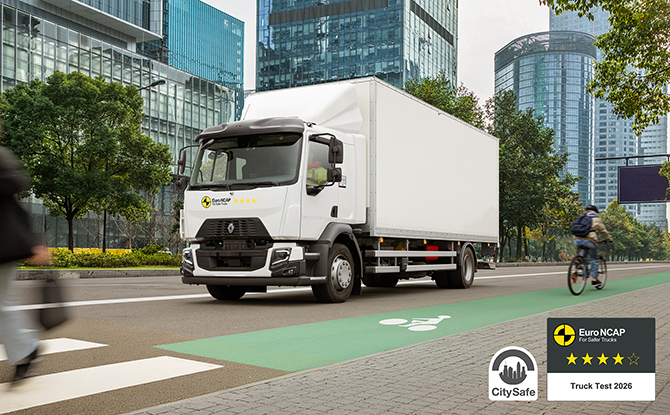 Renault Trucks D, Euro NCAP’te 4 Yıldız ve CitySafe Etiketi Aldı