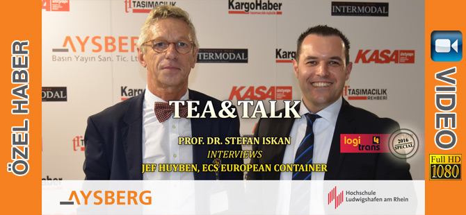 Tea & Talk logitrans 2016: Prof. Dr. Stefan Iskan interviews Jef Huyben, ECS European Container Tea & Talk logitrans 2016: Prof. Dr. Stefan Iskan interviews Jef Huyben, ECS European Container