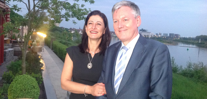 Venlo Belediye Başkanı Antoine Scholten ve eşi Meral Gözükeleş